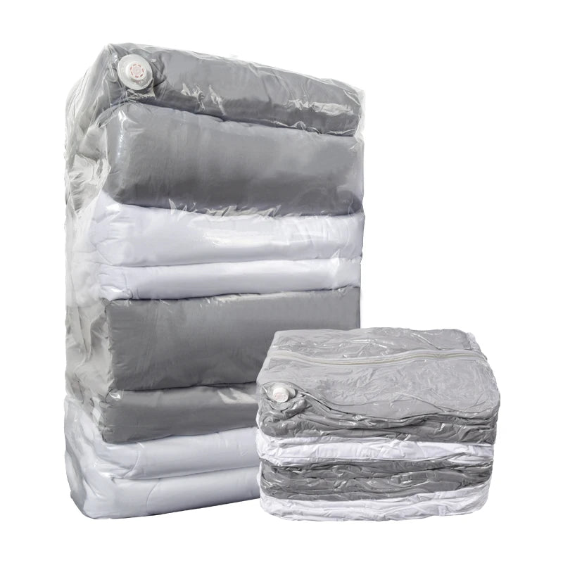 Transparent Best Sale PAPE Plastic Zip Sealer Space Saver Travel Compressed Bag Cube Vacuum Storage Bag