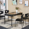 Modern Style Black Brown Wall Mounted Saving Space Multifunction Wooden Dining Tables