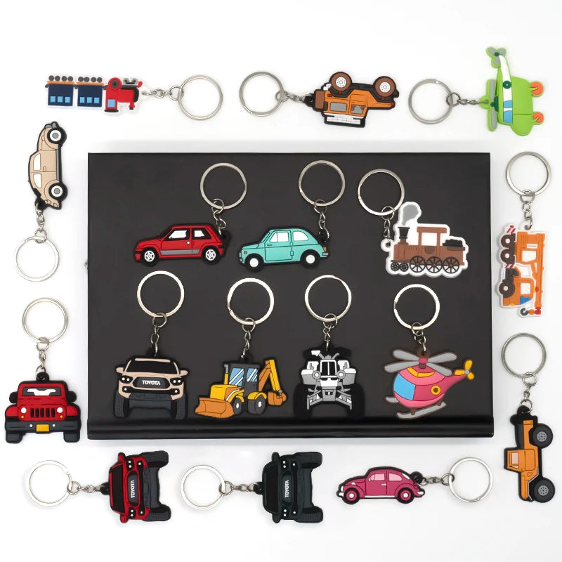 Trendy Cartoon PVC Carabiner Keychain-Eco-Friendly & Durable Promotional Gifts for Cars/Motorcycles/Photography