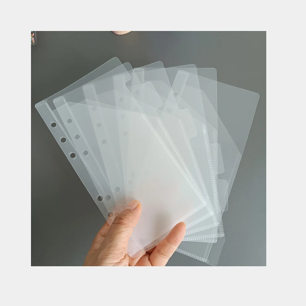 Promotional Custom Pre-punched Loose Leaf Plastic Wallet Binder Pocket Slanted Money Holder Bag Budget Tabbed Cash Envelopes