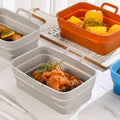 Reusable Rectangle Foldable Silicone Air Fryer Pot Dual Compatible Mats & Pads