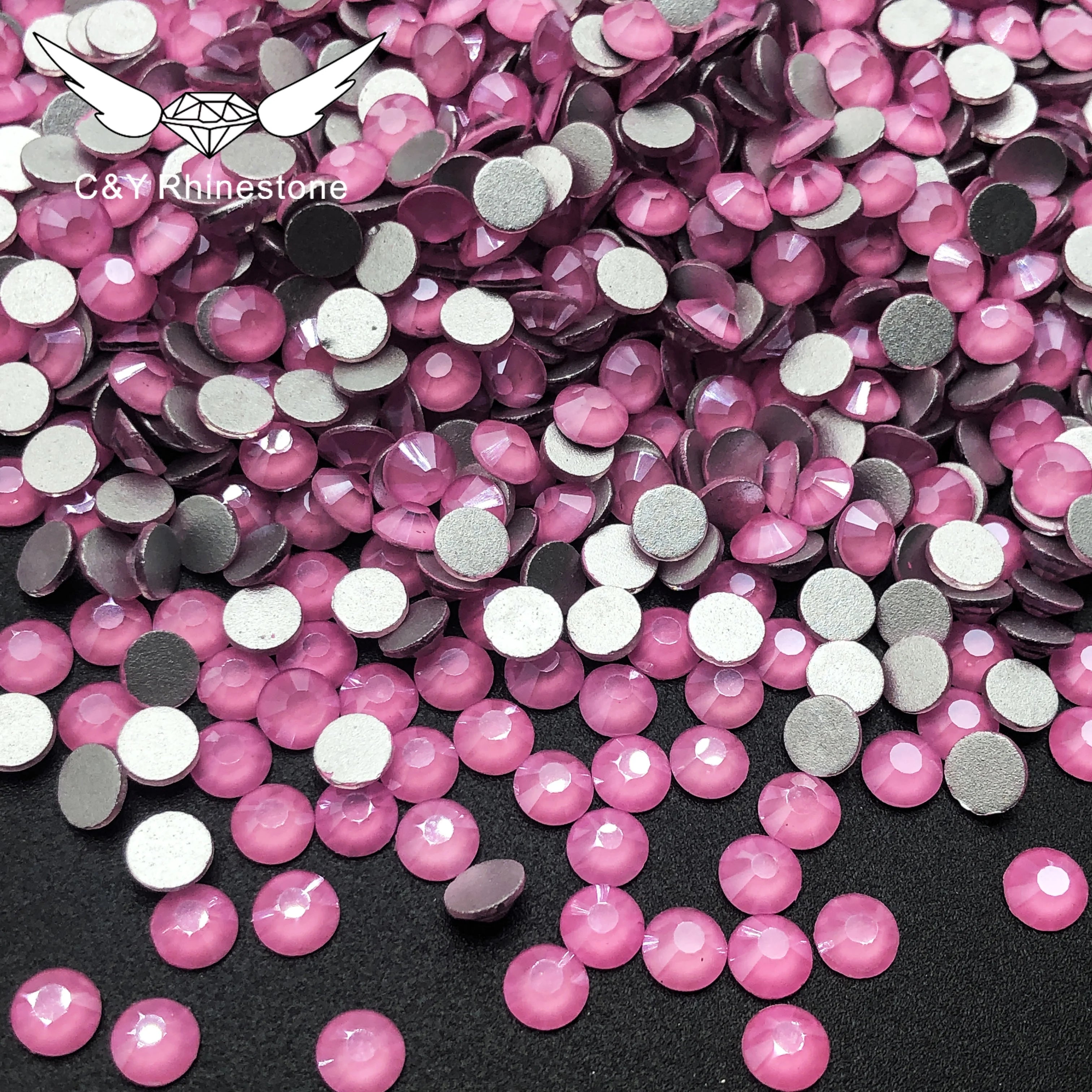 CY Y13 Mocha Colorful Flat Back Glass Nail Art Opal Glass Loose Crystal Rhinestones for Garment
