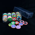 Casino Accessories Wholesale 39 43mm Poker Chip Tray 100 Pcs Capacity clear Acrylic Chip Storage Box MegaBDM