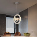 Nodric Light Round Stainless Steel K9 Crystal Chandelier Led Pendant Lamps