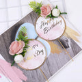 Nicro Decorated Cakes Decorations Iron Art Dessert Flowers Gold Blocking Mr and Mrs Celebration Cake Topper Engaged Wedding