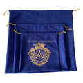 Custom Logo Royal Blue Velvet Drawstring Curling Iron Bags Suede Pouch for Barber Tools