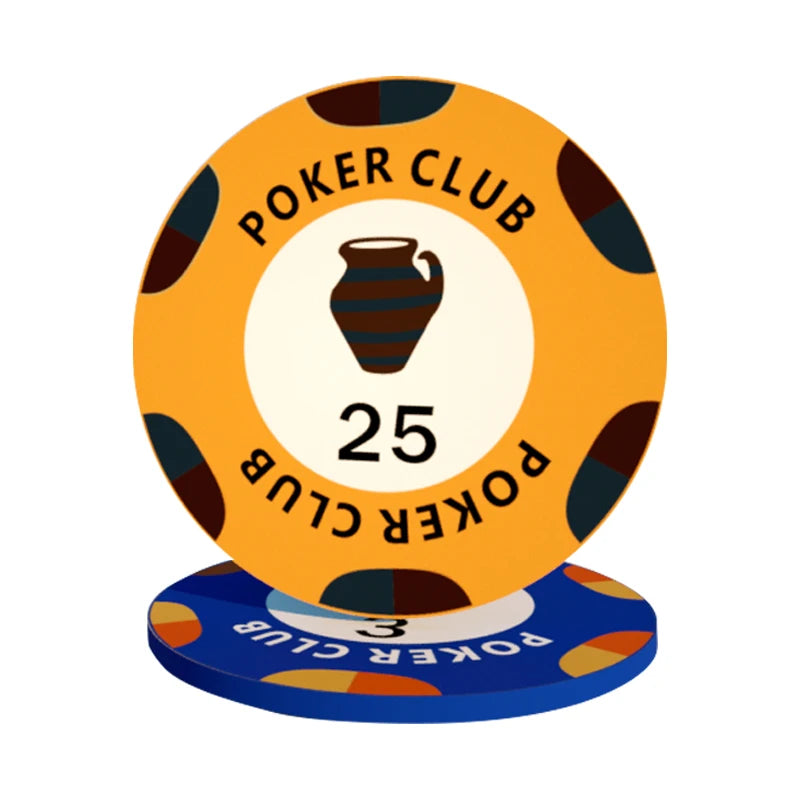 Hot Selling Ept Luxury Colorful 39mm 3.5mm Ceramic Poker Chips 10g Custom Logo JIAYI Brand Premium Casino Party/Poker Club Use