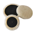 Soft Sheepskin Wool Polishing Pad with Hook and Loop Back Customized OEM Furniture Glass Car Body Buffing and Cutting Pad