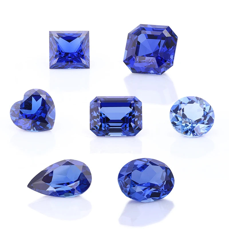 Starsgem Fancy Shape Loose Lab Created Stone Royal Blue Lab Grown Sapphire Gemstone