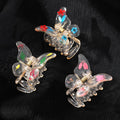 Limited Edition Handmade Real Pressed Dry Flower Resin Hair Claws Clips Transparent Butterfly Hair Accessories Female