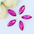 Crystals  Wholesale Horse Eye Shape Point Back Glass Rhinestone Size 10mm for Nail Art and Clothing Accessories