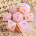 Jingyuan Dragon DND Dice Set Gemston Natrual Stone Handmade Dice 7 PCS Dice Sets for Role Playing Dungeons and Dragons