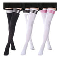 Over Knee Long Stockings Thigh Boot Socks Women Uniform Party Striped  Black 2022 Thigh High Socks Over the Knee
