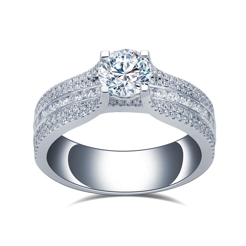 MSR-1371 Wedding Jewelry Luxury Style 18k Solid Gold Men's Lab Diamond 1ct Ring Lab Diamond Hip Hop Ring