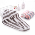 Microfiber Bath Shower Dry Head Turban Quick Dry Hair Cap with Buttons Super Absorbent Knitted Hair Towel