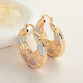 Fashion Jewelry Earrings Chic Copper Alloy Gold-Plated Hoop Drop Earrings Wholesale Fashion Zircon Jewelry