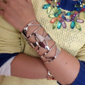 African Gold Plated Bracelets Women Metal Hollow Personalized Cuff Bangle Bracelet Charms Fashion Jewelry