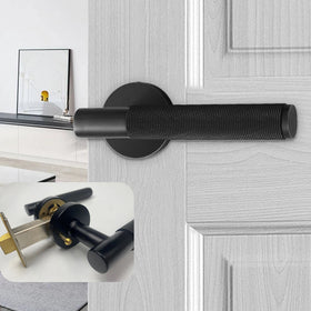 2025 Modern Solid Brass Keyless Door Lever Handle Lock Premium Window Door Handle for Villa with Bathroom Privacy Security Knob