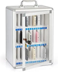 24 Slots Cell Phone Locker Portable Aluminium Cell Phone Storage Case for Classroom Meeting Room or Travel Use