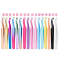 Wholesale Professional Eyelash Tweezers Custom Makeup Tools DIY Lashes Tweezers