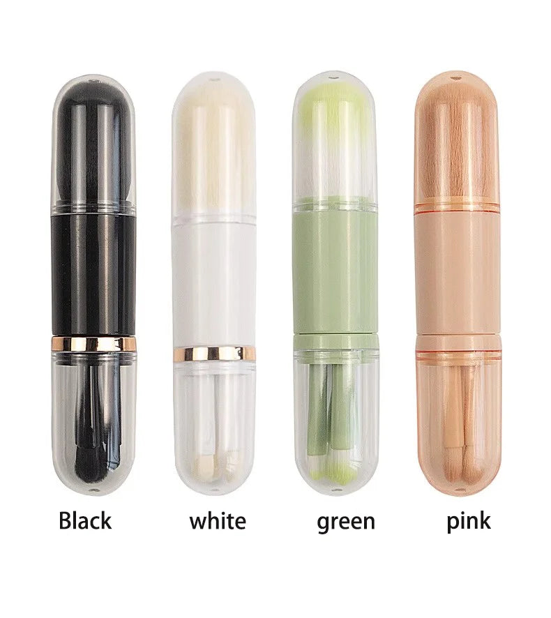 4 in 1 Mini Makeup Brush New Style Fantasy Travel Brushes Reusable Eyeshadow Powder Extension for Face Eye Application