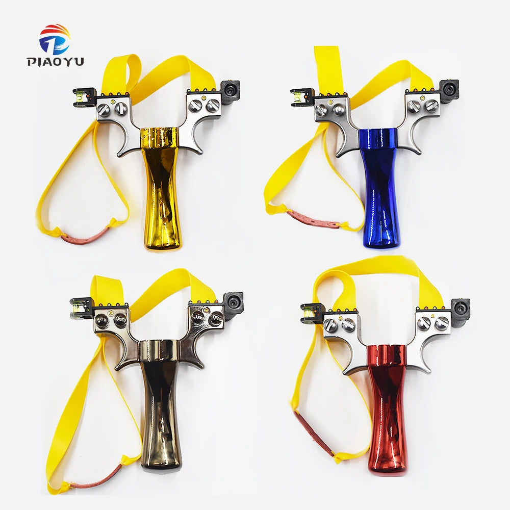 PIAOYU the New Upgraded Slingshot Thickened Flat Rubber Band Group Outdoor Shooting Free Fast Pressure Sight Slingshot