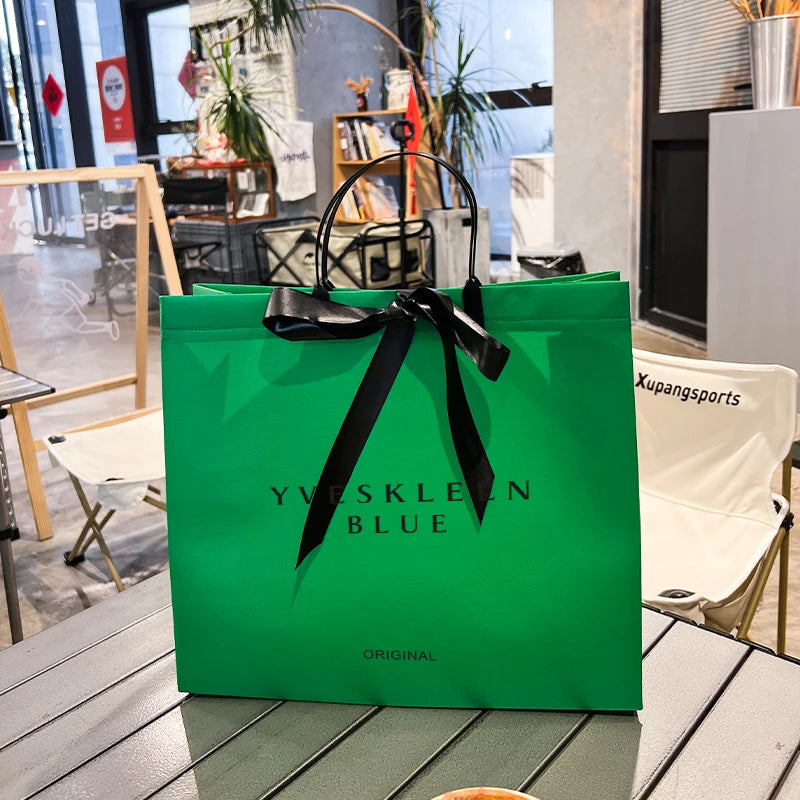 Ready to Ship Cheap Tote Bags Custom Printed Recyclable Fabric Non Woven Shopping Bags with logo 32*28*10cm