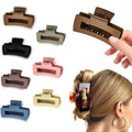 In Stock  8cm 3.15 Inch Simple Square Smart Casual Matte Hair Claws Clip Fo RWoman Artstar ABS PC Plastic