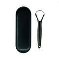 Professional Surgical Grade Stainless Steel 304 Tongue Scraper Wide Strong Handle Black Plated Copper for Cleaning Your Tongue