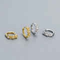 Wholesale Silver Earring Jewelry 925 Sterling Silver Flower Earrings 18K Gold Plated Sterling Silver Hoop Earrings for Women