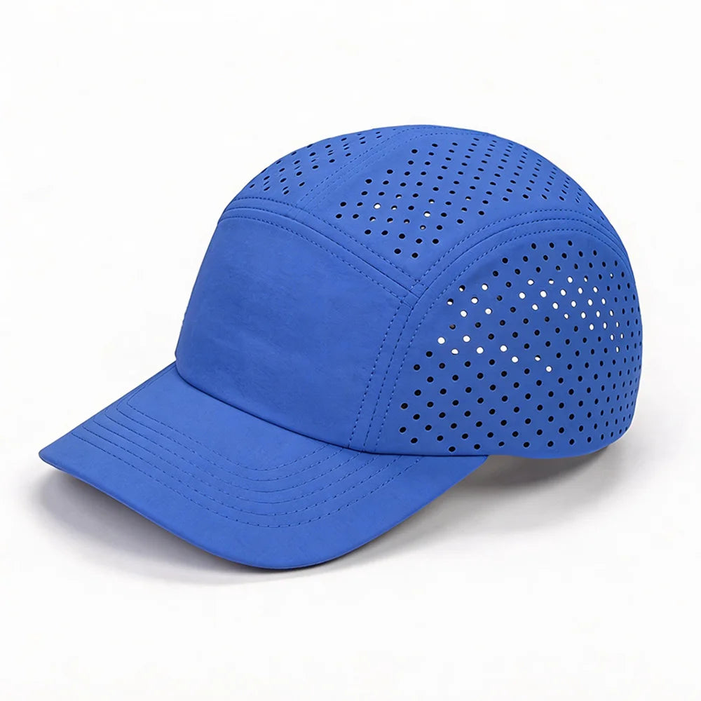 Summer Quick Dry Trail Running Hat Laser Holes 5 Panel Hat Running Cap Waterproof Performance Camp Cap MegaBDM