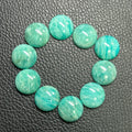 Original 100% Natural Green Amazonite Gemstone Flat Bottom Round and Oval Cabochon Stone