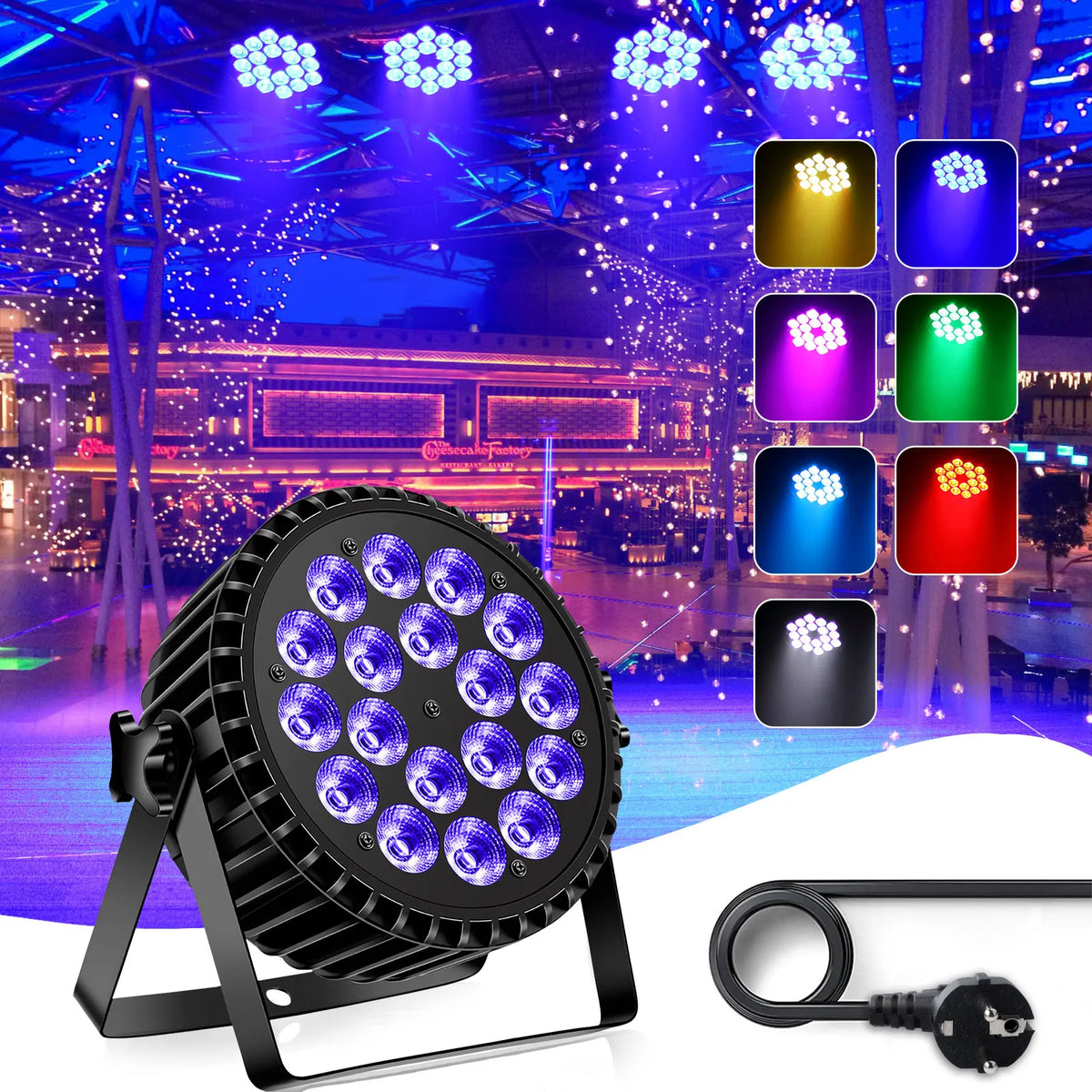 Aluminum Alloy 180W RGBW 4 in 1 LED Par Lights Stage Effect Light for Disco Party Bar Dj Stage RGB Par Lamp MegaBDM