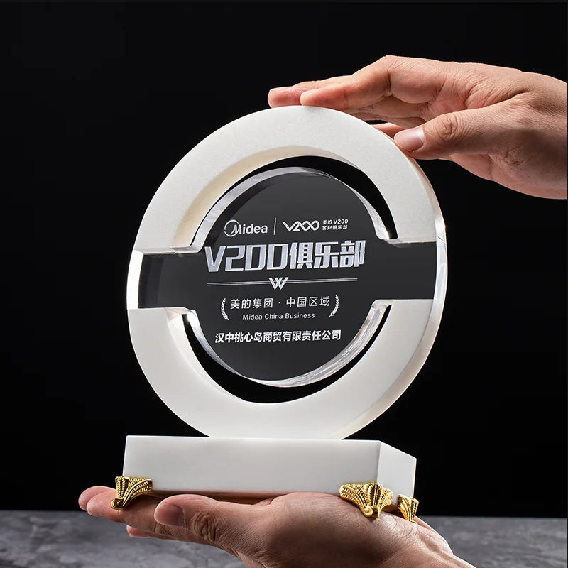 High Standard Support OEM Factory Price Eco-Friendly Glass Award Trophies Crystal Trophy Award