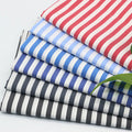 Factory Price 40S Cotton Nylon Spandex 0.8cm Stripe Yarn Dyed Fabric for T-shirt