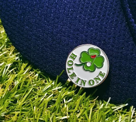 Ready to Ship Hole in One Golf Ball Marker Metal Hat Clip
