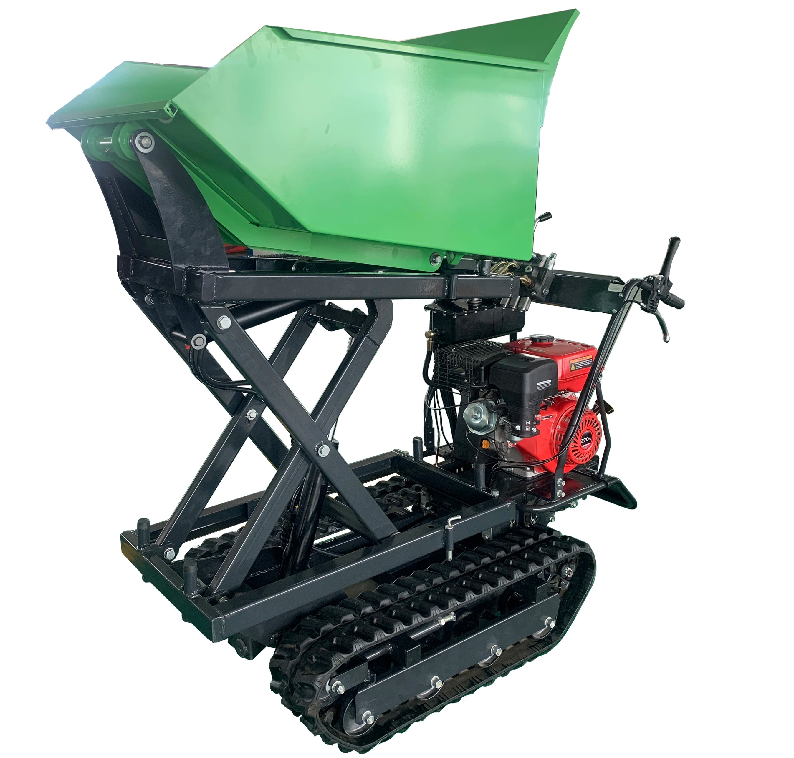 Mini Garden Dump Truck Loading 500kg Gas Self Loading Dump Truck Farm Crawler Dumper