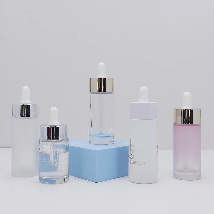 Luxury 20ml 30ml 50ml 60ml Essential Oil Glass Bottles Skin Care Cosmetic Package Serum Bottle with Dropper