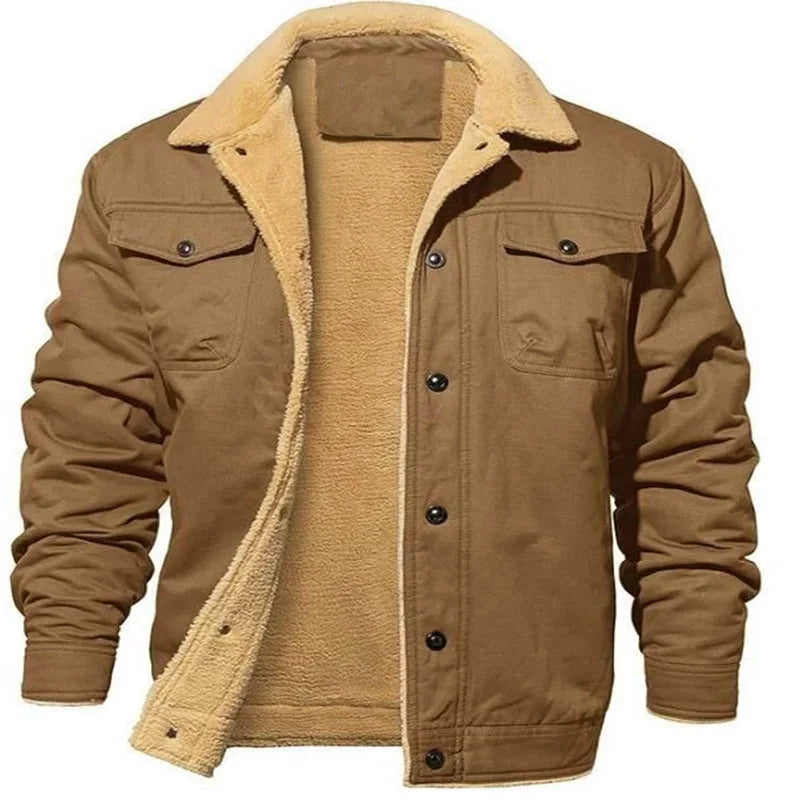 Factory Wholesale New Fashion Cotton Jacket 2024 Winter Thick Fleece Jacket for Men