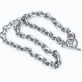 Beimai OEM Necklace Waterproof Stainless Steel OT Buckle Cross Chain Necklace
