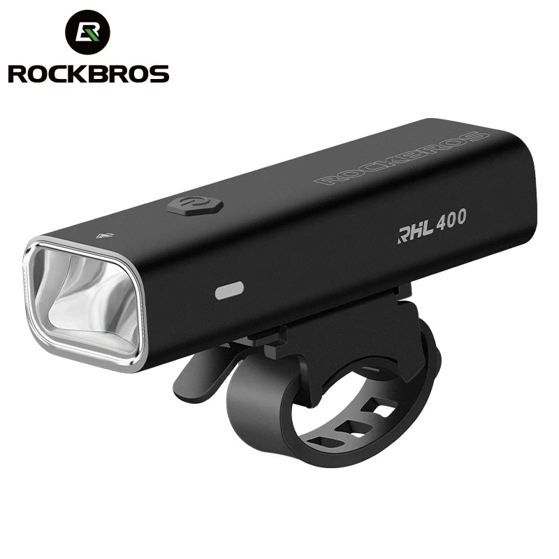 ROCKBROS Bike Lights 400 Lumens USB Rechargeable Waterproof Bicycle Front Indicator Light Smart E Bike Light