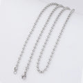 Direct Selling Silver Bead Chain Jewelry Retro Round Bead DIY Necklace Chain Long Wave Bead Sweater Chain for Men and Women