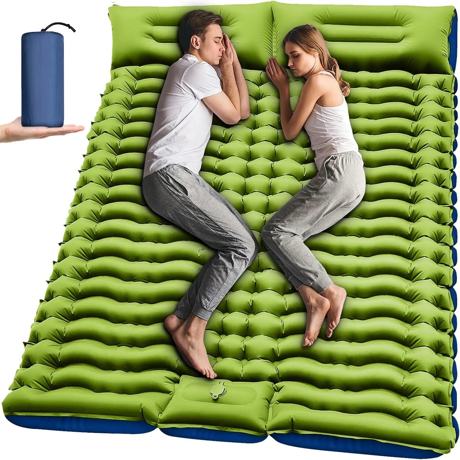 Inflatable Mattress for Outdoor Camping Foldable Inflatable Double Mattress