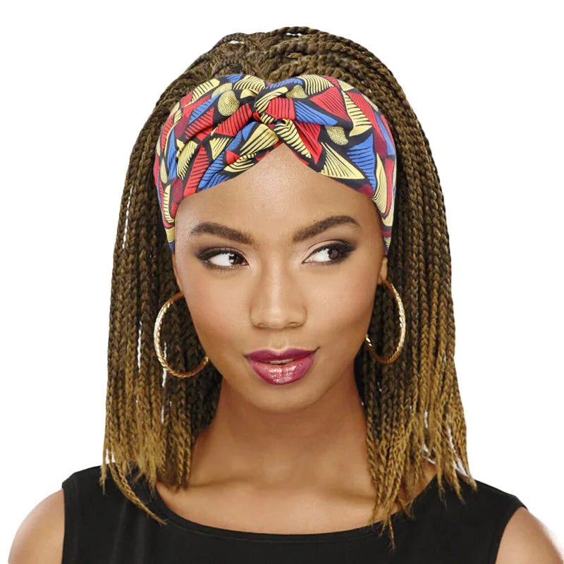 Hot Selling African Pattern Print Twist Headband for Women Salon Ladies Hair Accessories Make up African Twist Hair Headbands