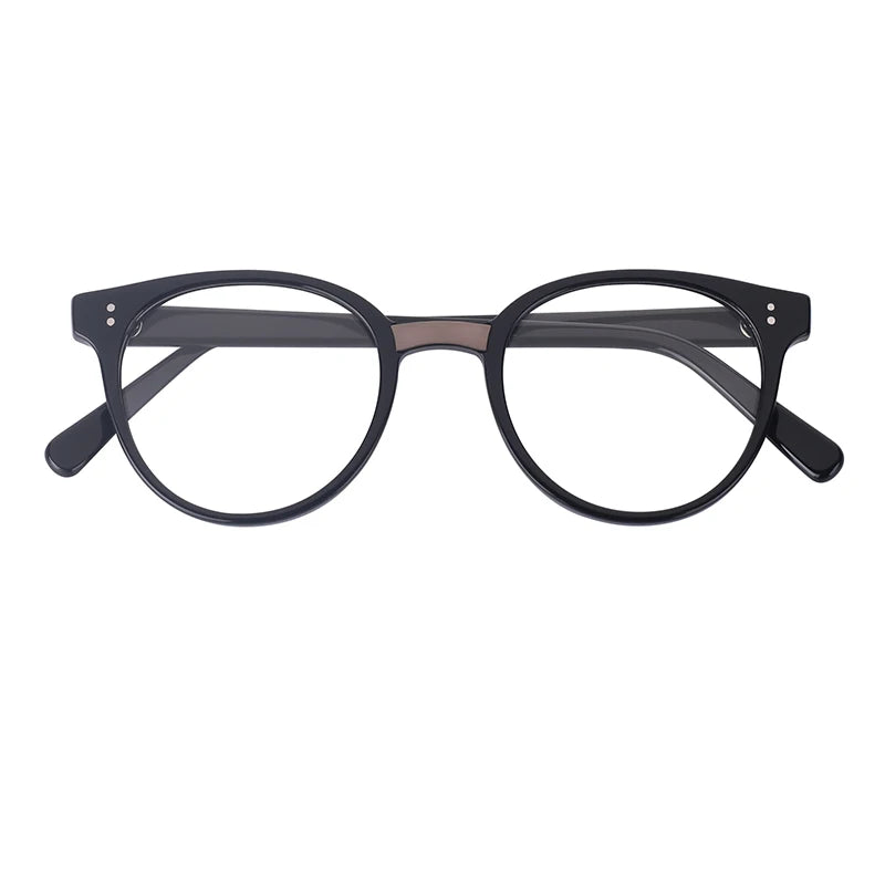 Retro Round Blue Light Filter Computer Acetate Frame Oculos Acetato Anti-radiation Glasses Eyeglasses