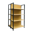Factory Customized Color Size Wood Grain Shelf Retail Wood Grain Display Stand
