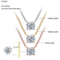 Starsgem 10K 14K Gold Diamond Necklaces 1ct 1.5ct 2ct IGI Certificate CVD HPHT Round Cut Necklace Lab Diamond Pendant