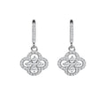 925 Sterling Silver Clover Jewellery Luck Flower Bridal Drop Earrings Wedding Ladies Jeweries and Earing