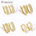 Shvenzy 18K Gold Plated Brass Earwires Fasteners DIY Jewelry Making Supplies-Earring Hooks & Fixtures