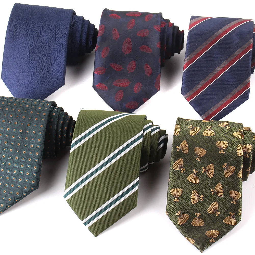 Classic Business Men's Tie Wholesale Neck Ties for Men Silk Custom Necktie Polyester Woven Wedding Tie Gravata Suit Accessories